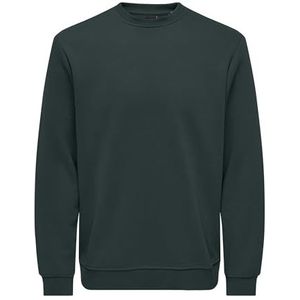 ONLY & SONS Heren Onsconnor Reg Crew Neck Sweat Noos Sweatshirt, Darkest Spruce, S