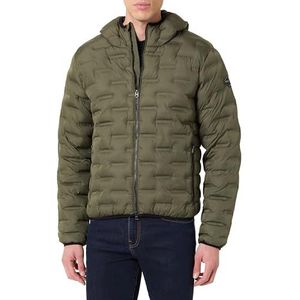 REPLAY Heren gewatteerde jas met capuchon, Pistachio 810 (groen), L