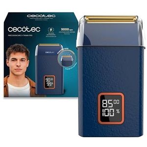 Cecotec PrecisionCare X-Trimm Pro professioneel lamineerscheerapparaat, lederen behuizing, motor 9000 omw/min, 3 snelheden, titanium messen, led-display met accu en omw/min, autonomie 2 uur, deksel