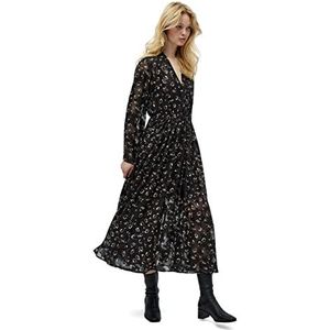 Peppercorn Hilma Gigi Maxi-jurk voor dames, 9000p Zwart Print, XL