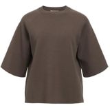 OBJECT - OBJReynard - Trui - Bruin - Geribbelde Kraag - Driekwart Mouw