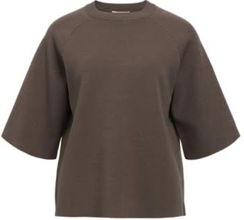 OBJECT - OBJReynard - Trui - Bruin - Geribbelde Kraag - Driekwart Mouw