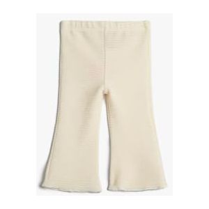 Koton Baybgirls Basic Fluwelen flare Leg Elastische Tailleband Leggings, ecru(010), 12-18 Maanden