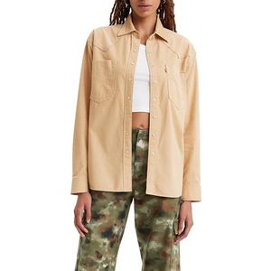 Levi's Donovan western shirt voor dames, Kiezelsteen, 16x16in