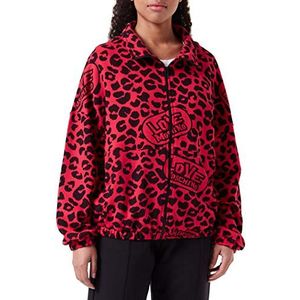 Love Moschino Women's 100% Katoen Fleece Jacket, RED Black, 46