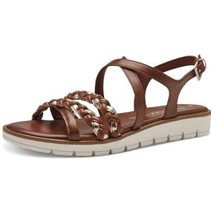 MARCO TOZZI Wedge Sandal by Guido Maria Kretschmer 2-28608-42 dames, Cognac Comb, 42 EU