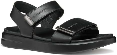 GEOX - Xand 2S - Leren Sandalen - Zwart - Leer