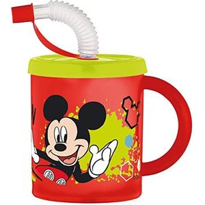 Drinkbeker Mickey 210ml met rietje