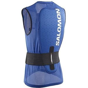 Salomon Flexcell Pro Vest Ski-rugprotectorvest voor unisex rugbeschermer snowboarden, aanpasbaar, ademend, eenvoudig aan te passen, blauw, S