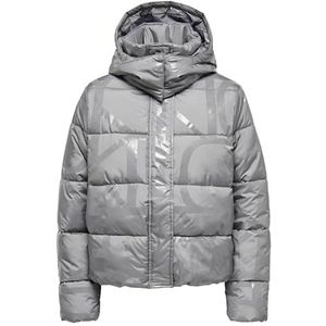 ONLY ONLMERCEDES AOP Puffer Life OTW Damesjas, grijs, L, grijs, L