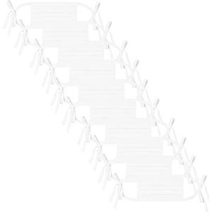 Oscars Kleding Plissé Gezichtsmasker, Wit, One Size