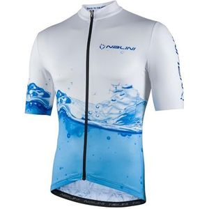 NALINI New Seoul T-shirt voor heren, Wit/Lichtblauw, L