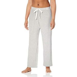 Amazon Essentials Lichtgewicht lounge badstof pyjamabroek voor dames, lichtgrijs witte streep, XX-Large