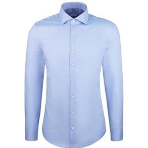 Seidensticker Slim fit lange mouwen businesshemd, blauw, 38 heren, Blauw, 36 NL