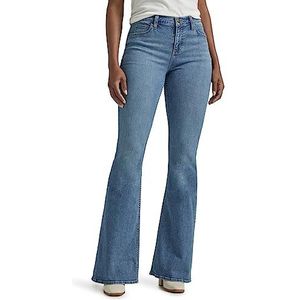 Lee Legendarische Mid Rise Flare Jean voor dames, 12 Short