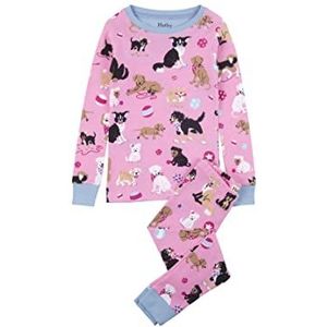 Hatley Pyjama met lange mouwen voor meisjes van biologisch katoen, Schattige pups, 6 jaar