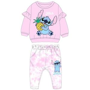 Disney 2-delige set van sweatshirt + broek voor baby's (3 tot 23 maanden), Lilo & Stitch, zacht en warm: sweatshirt + joggingbroek, gemengd patroon, voor meisjes en jongens, model DIS LIS