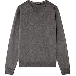 Hackett London Wol Cash Mix Crew Jumper voor heren, Grijs (Carbon 9jh), XXL