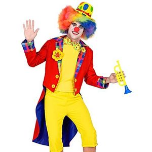 Widmann 48392 clownskostuum, voor heren, circus, carnaval, themafeest, meerkleurig, M