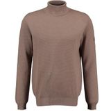 Pullover - Gebreid Patroon - Warmtegevende Rolkraag - Nauwsluitende Pasvorm