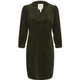 Blousejurk - Effen - Katoen - Tuniek Kraag - Driekwart Mouw