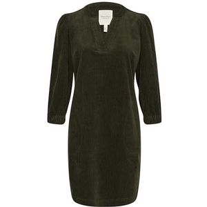 Blousejurk - Effen - Katoen - Tuniek Kraag - Driekwart Mouw