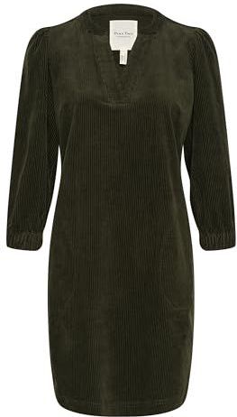 Blousejurk - Effen - Katoen - Tuniek Kraag - Driekwart Mouw