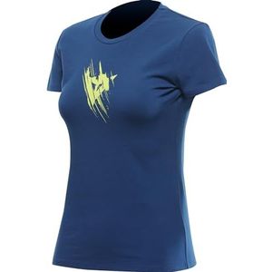 DAINESE - Tarmac T-shirt Wmn, casual katoenen T-shirt voor dames, Navy Peony, XL, Navy Peony, XL