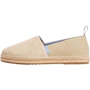 Espadrilles - Beige - Leer/Textiel - Zonder Sluiting