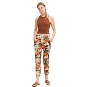 TOM TAILOR Dames Chino stoffen broek 1031276, 29549 - Colorful Summerly Design, 36W / 28L