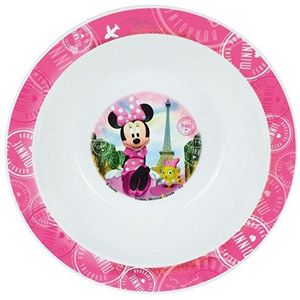 Kunststof ontbijtbordje diep Disney Minnie Mouse 16 cm - Onbreekbare kinder bordjes