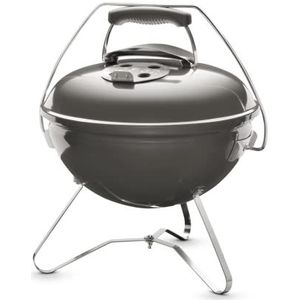 Weber Smokey Joe Premium Houtskoolbarbecue, 37 Centimeter | Draagbare Barbecue met Tuck-N-Carry Deksel| Uitklapbare Outdoor BBQ - Rook Grijs (1126704)
