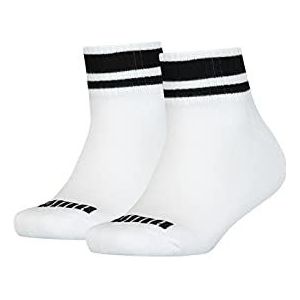 PUMA Quarter sokken (2 stuks) voor kinderen en jongens, Wit, 27-30