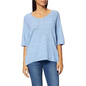 Peppercorn Damen Letty V-Ausschnitt-Pullover 2412M BLUE FOG MEL M