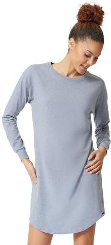 Skiny - Every Night - Nachthemd - Denim Melange - Katoen-Elastaan