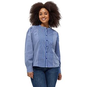 Peppercorn Demia T-shirt voor dames met ronde hals, 2991p D. Blauw P, 54 Grote maten