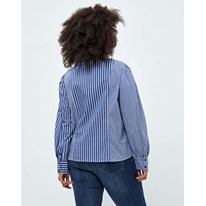 Peppercorn Demia T-shirt voor dames met ronde hals, 2991p D. Blauw P, 54 Grote maten