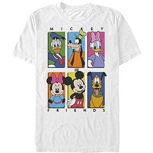 Disney Classic Mickey - Six Up Unisex Crew neck T-Shirt White M