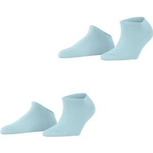 ESPRIT Dames Korte sokken Uni 2-Pack W SN Katoen Kort eenkleurig Multipack 2 Paar, Blauw (Barely Blue 6588), 35-38