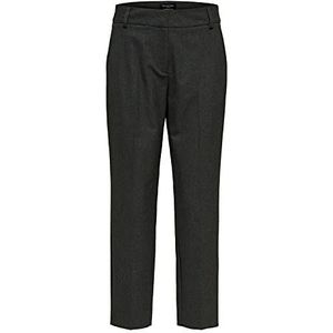 SELECTED FEMME Dames Slfria Mw Cropped Pant Dgm Noos broek, dark grey melange, 36