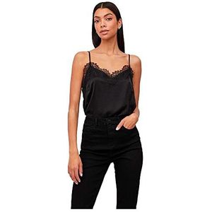 Vila Vicava New Lace Singlet/Su-Noos kanten top voor dames, zwart, 34