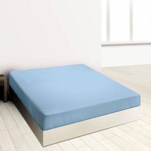 Burrito Blanco | Hoeslaken 80 x 190/200 cm | 80 cm breed bed (+ maten verkrijgbaar) | katoen-polyester 50/50 | Design A7 blauw