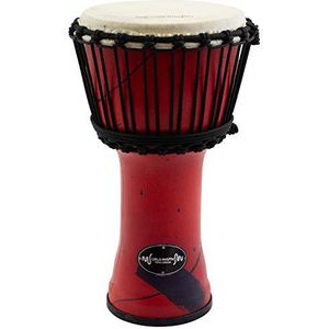 World Rhythm 10"" Djembe Drum in Rood - Afrikaanse Synthetische Djembe Drum