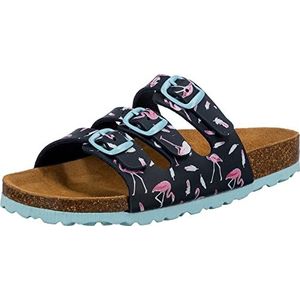 Lico Bioline Flaminco Dames Pantoffel, Marineblauw/felroze, 35 EU