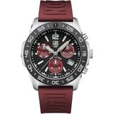 Luminox Heren chronograaf Zwitsers quartz horloge met rubberen band XS.3155.1, Zwart, Duikhorloge, Duiker