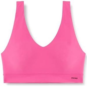 HUGO Dames Las. Cut Bralette, Donkerroze 652, S
