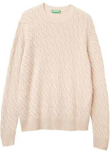 UNITED COLORS OF BENETTON - Trui - Greige - Gebreide Truien