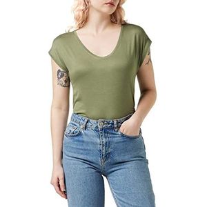 PIECES Billo Cap Sleeve Essential ronde hals T-shirt, diep lichen green, L