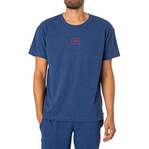 HUGO Heren Laze Loungewear_T_Shirt, Donkerblauw 407, M, Donkerblauw, M