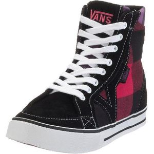 Vans Tory, dames sportschoenen - skateboarden, Zwart Buffplaid Black Pink, 42 EU